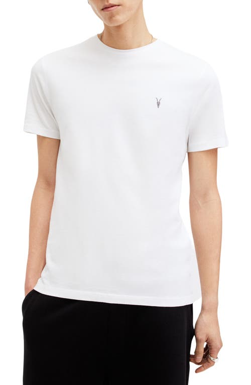Allsaints Mens Opticwhite Tonic Crewneck Cotton-jersey T-shirt Xl In Optic White
