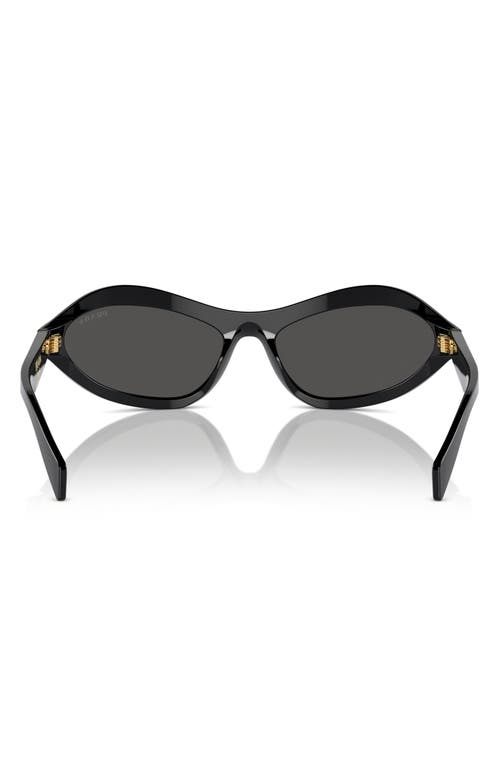 Prada 61mm Oval Sunglasses In Dark Grey