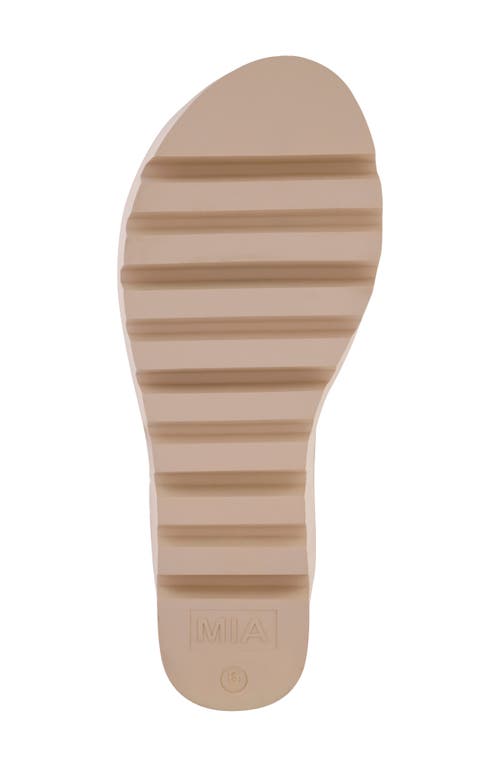 Shop Mia Cienna Wedge Sandal In Beige/natural