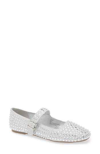 Rachel Rachel Roy Crystal Embellished Mary Jane Flat In Silver