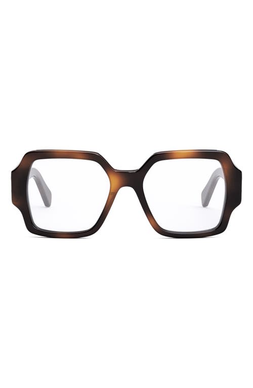 Triomphe 52mm Square Reading Glasses in Blonde Havana