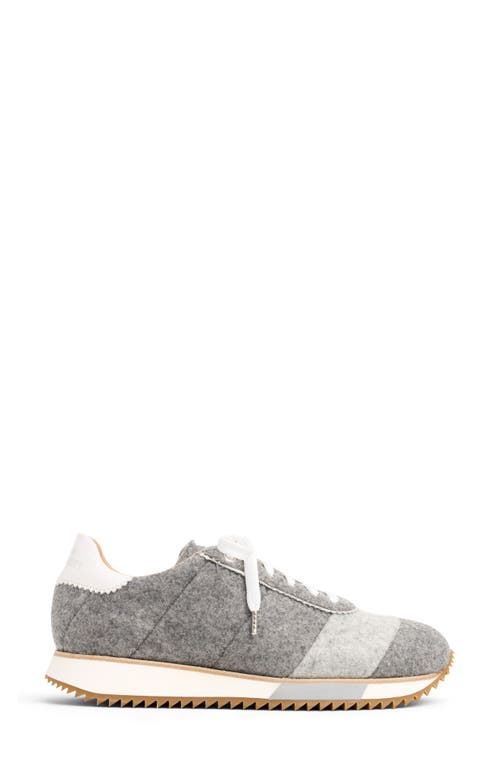 Shop The Office Of Angela Scott The Quinn Felted Wool Sneaker In Grey Wool