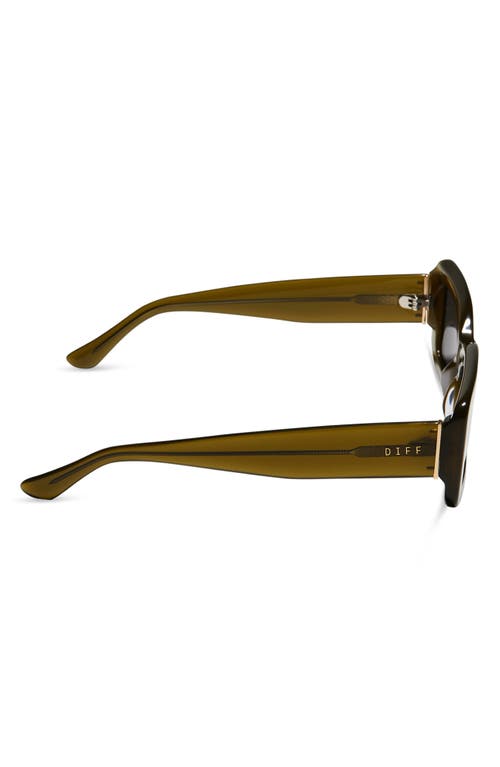 Shop Diff Indy 51mm Rectangular Sunglasses In Olive/grey