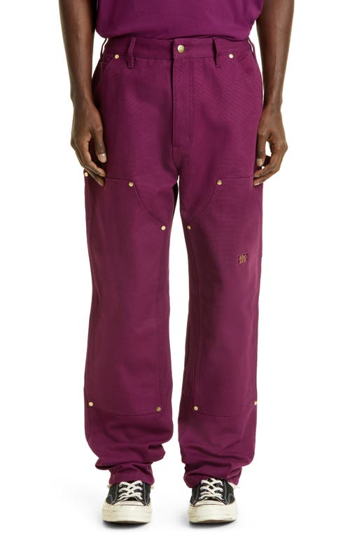 Advisory Board Crystals Abc. 123. Double Knee Carpenter Pants in Rhodolite Purple