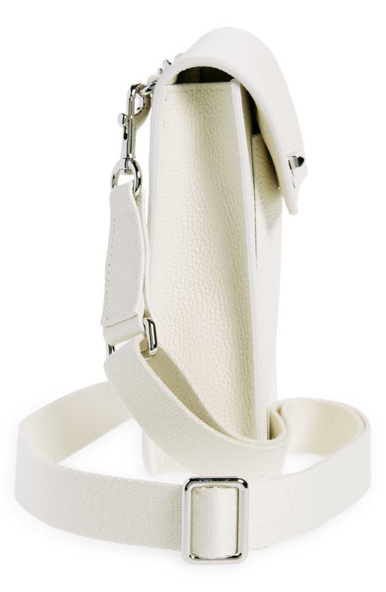 Shop Akris Mini Anouk Leather Crossbody Bag In 001 White