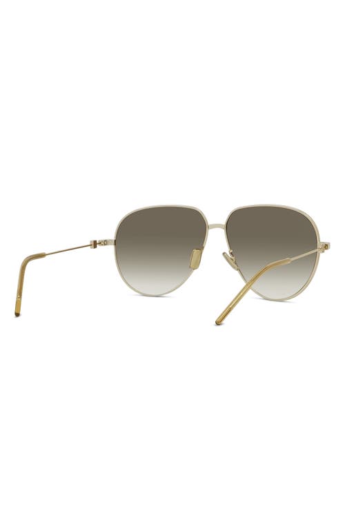 Shop Givenchy Gv Speed Gradient Pilot Sunglasses In Gold/gradient Brown