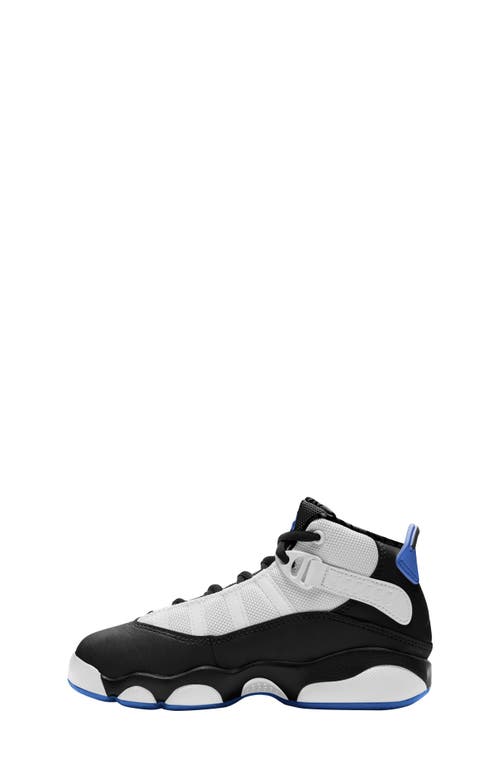 Shop Jordan Kids'  6 Rings High Top Sneaker In White/game Royal/black