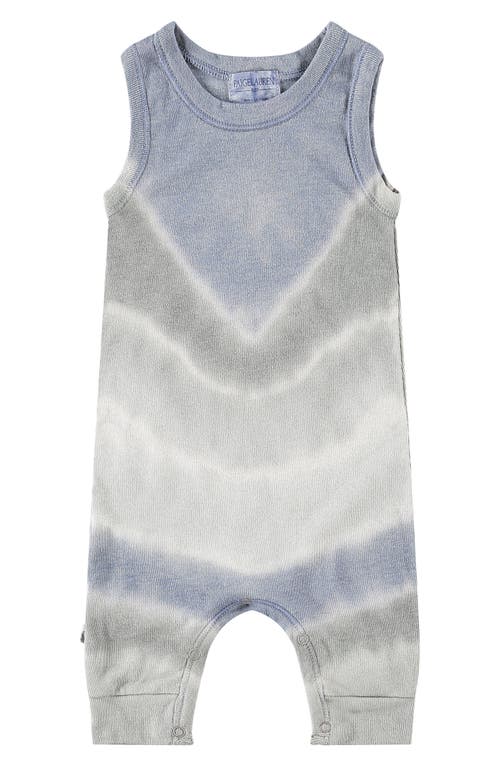 PAIGELAUREN Tie Dye Tank Romper in Gray 