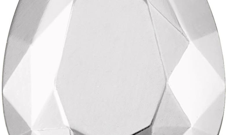 Maria Tash Faceted Pear Charm Pendant In White Gold