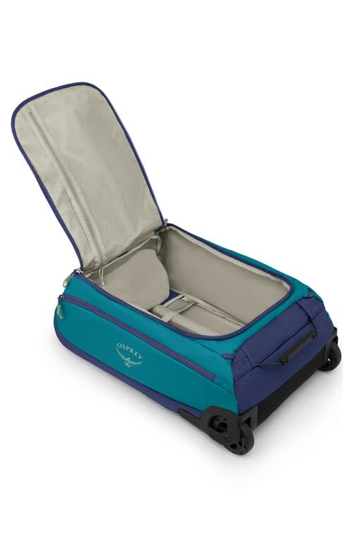 Osprey Daylite 40l 22-inch Wheeled Carry-on Duffle Bag In Blue Spikemoss/alkaline