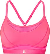 Pink Power Icon Train sports bra, Sweaty Betty
