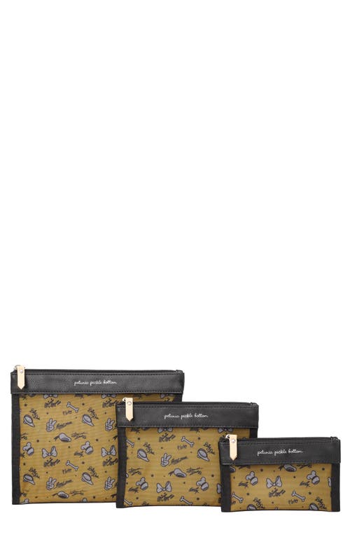 Petunia Pickle Bottom Disney Mickey Mouse 3-Piece Organizer Clutch Set in Yellow at Nordstrom
