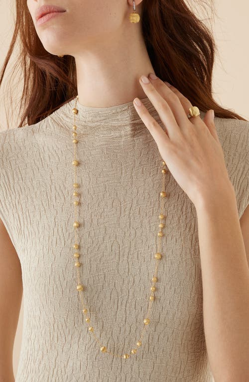 Marco Bicego Long Bead Station Necklace In 18k Yellow Gold