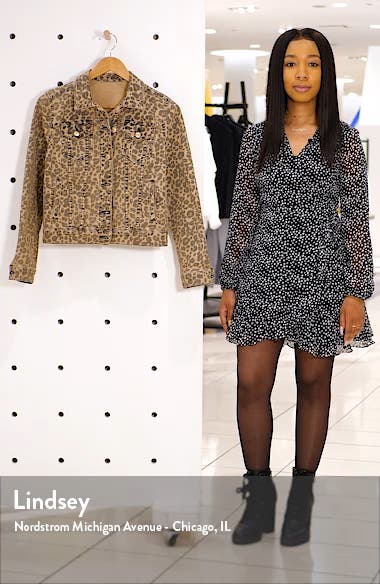 colbey leopard print denim jacket
