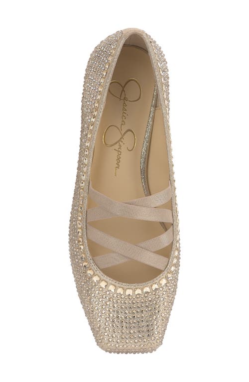 Shop Jessica Simpson Otessa Mary Jane Flat In Champagne