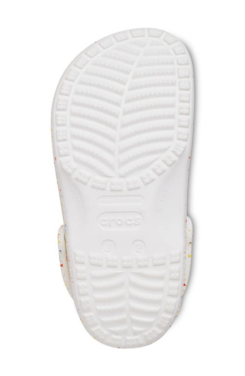 Shop Crocs Kids' Classic Paint Splatter Clog In White/multi