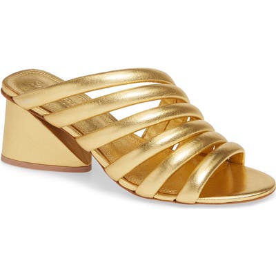 Mercedes Castillo Izzie Slide Sandal- Metallic
