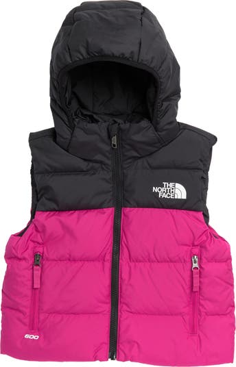 The North Face Kids' Reversible 600 Fill Power Down Hooded Vest