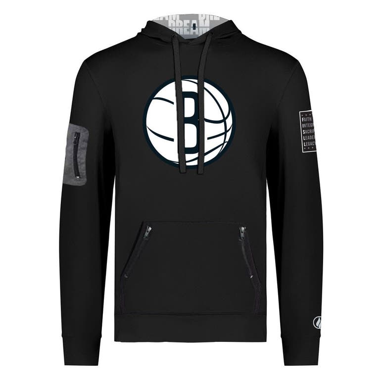Shop Fisll Unisex  X Black History Collection  Black Brooklyn Nets Pullover Hoodie