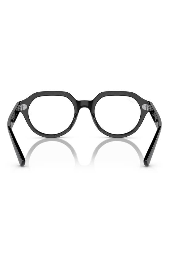 Shop Ray Ban 51mm Gina Square Optical Glasses In Black