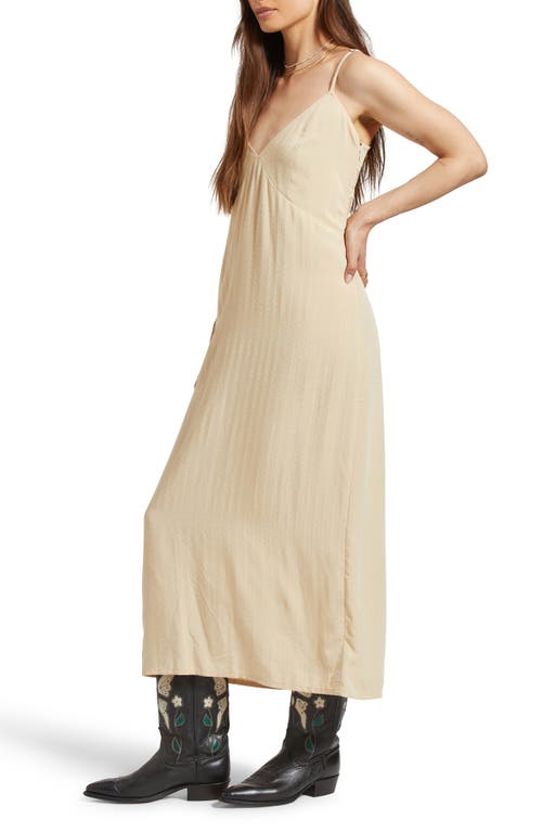 Brixton Jacquard Midi Slipdress In Vintage White
