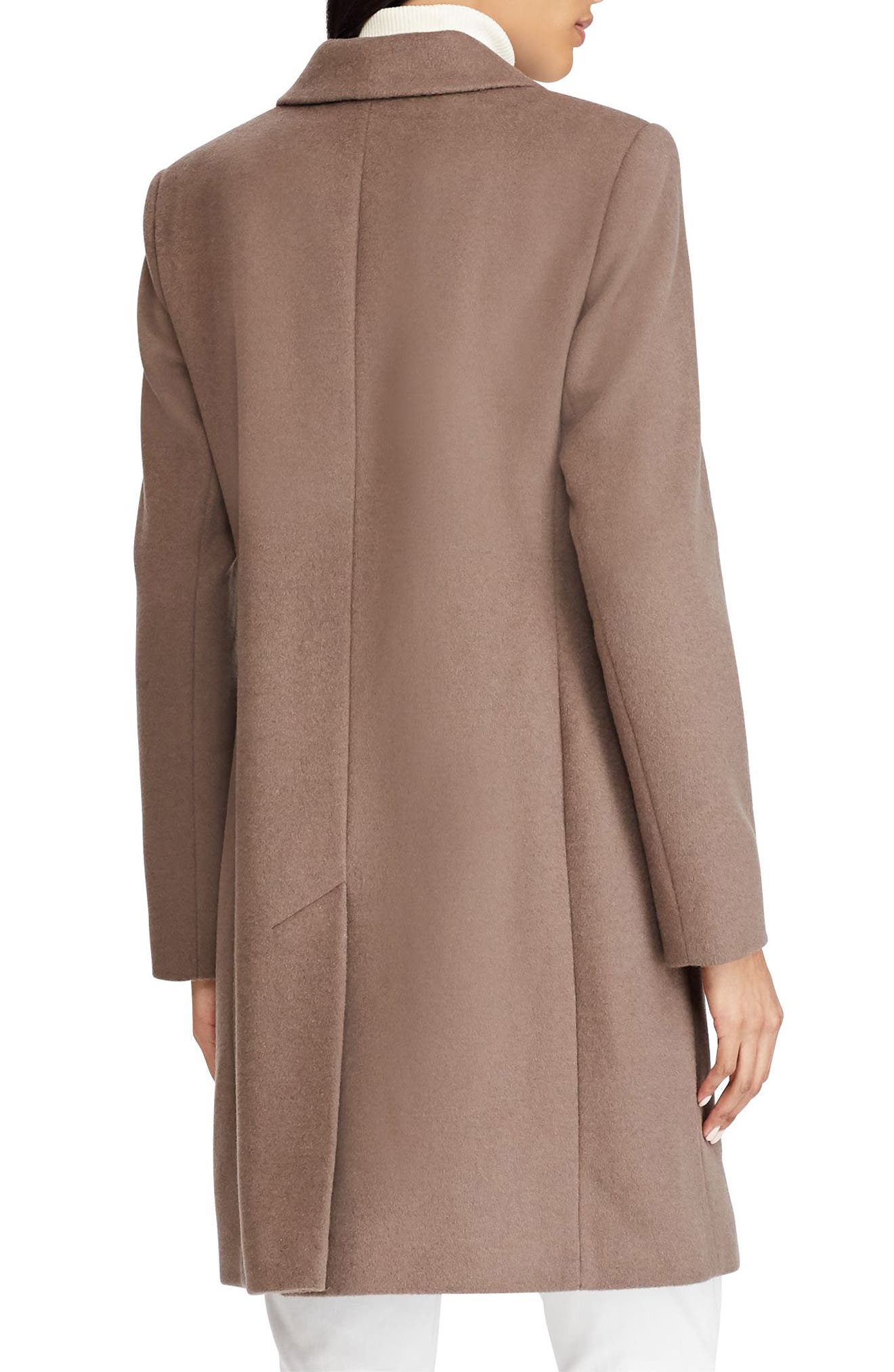 ralph lauren wool blend reefer coat petite