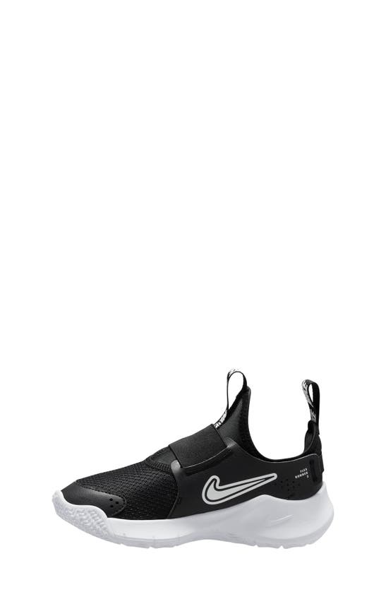 Nike Flex Runner 3 Slip-on Shoe In Black/ White