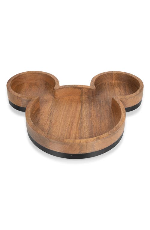 Picnic Time X Disney Mickey Mouse Wood Serving Tray In Brown