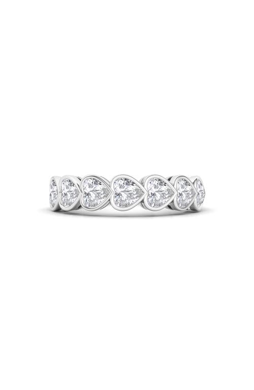 Hautecarat Bezel Heart Lab Created Diamond Ring In White Gold