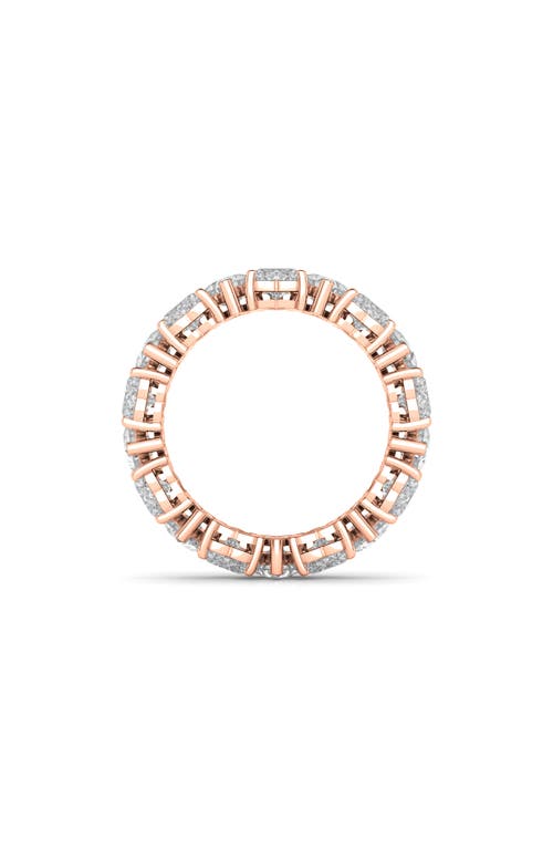 Shop Hautecarat Alternating Hearts Lab Created Diamond Eternity Ring In Rose Gold