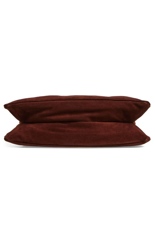 Staud Wally Suede Shoulder Bag In Mahogany