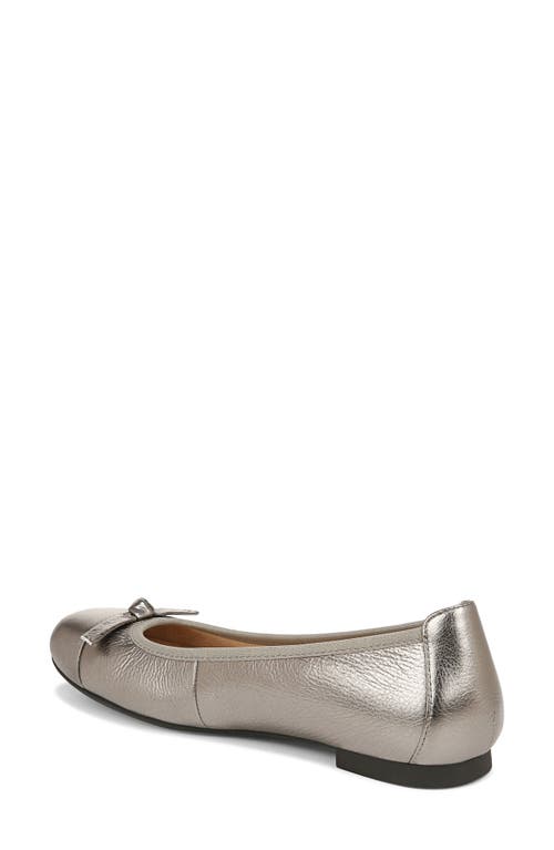 Shop Vionic Amorie Cap Toe Ballet Flat In Pewter