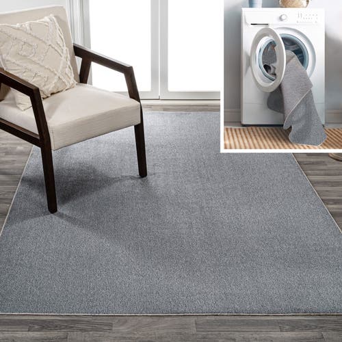 Jonathan Y Twyla Classic Solid Low-pile Machine-washable Area Rug In Gray