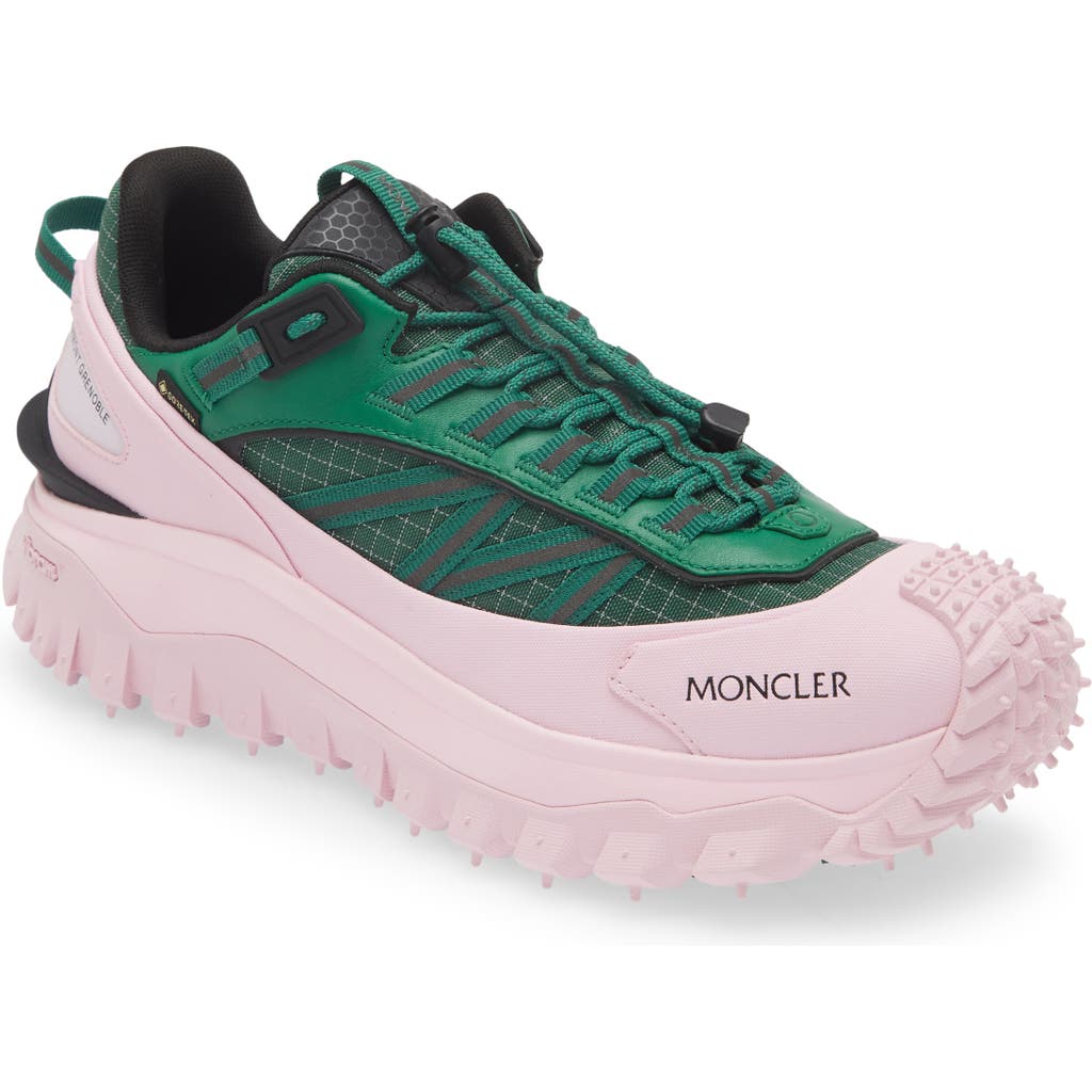 Moncler Trailgrip Gore-tex® Waterproof Low Top Sneaker In Pink/green