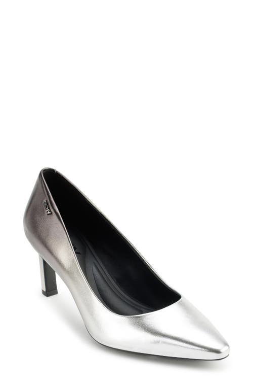 Dkny Charlie Pump In Pewter/silver