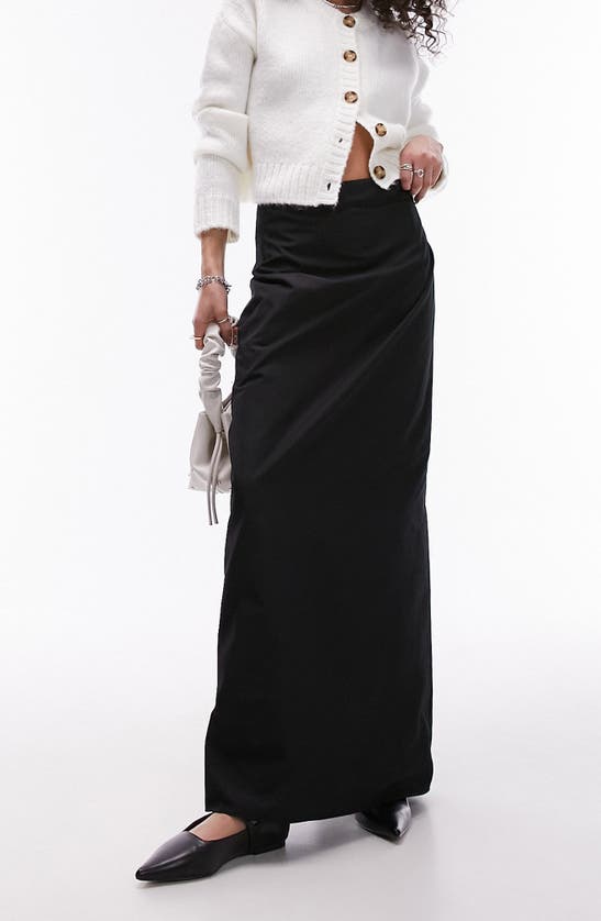 Shop Topshop High Waist Maxi Skirt In Black
