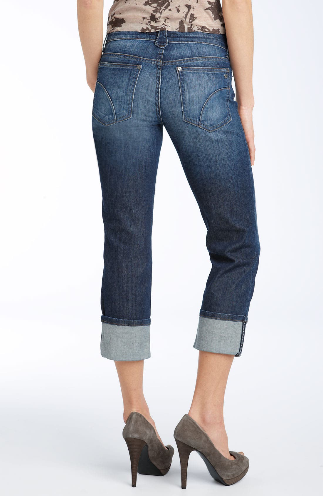 Joe's Jeans 'Honey Kicker' Cuff Crop Stretch Jeans (Mischa Wash