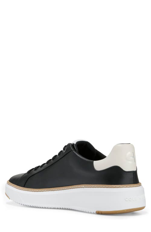 Shop Cole Haan Grandpro Topspin Sneaker In Black Leather/white