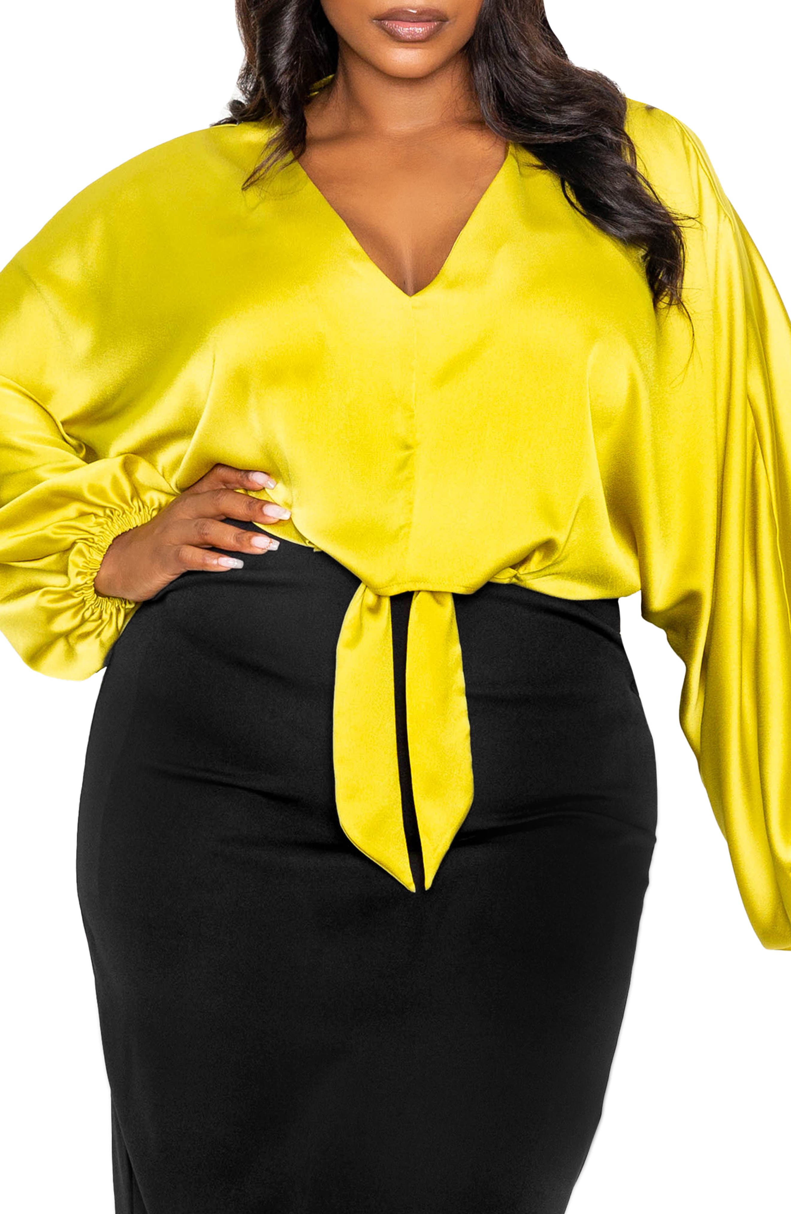yellow blouse plus size