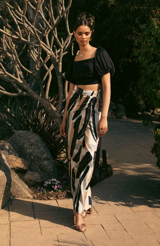 DIARRABLU DIARRABLU SEUR ABSTRACT PRINT WRAP SKIRT