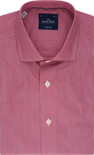 SAVILE ROW CO Slim Fit Long Sleeve Fine Stripe Dress Shirt | Nordstromrack