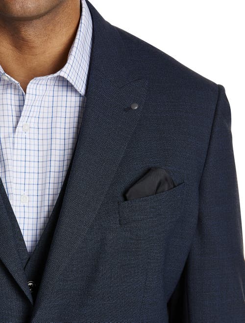 Synrgy By Dxl Jacket-relaxer Performance Mélange Suit Jacket In Blue
