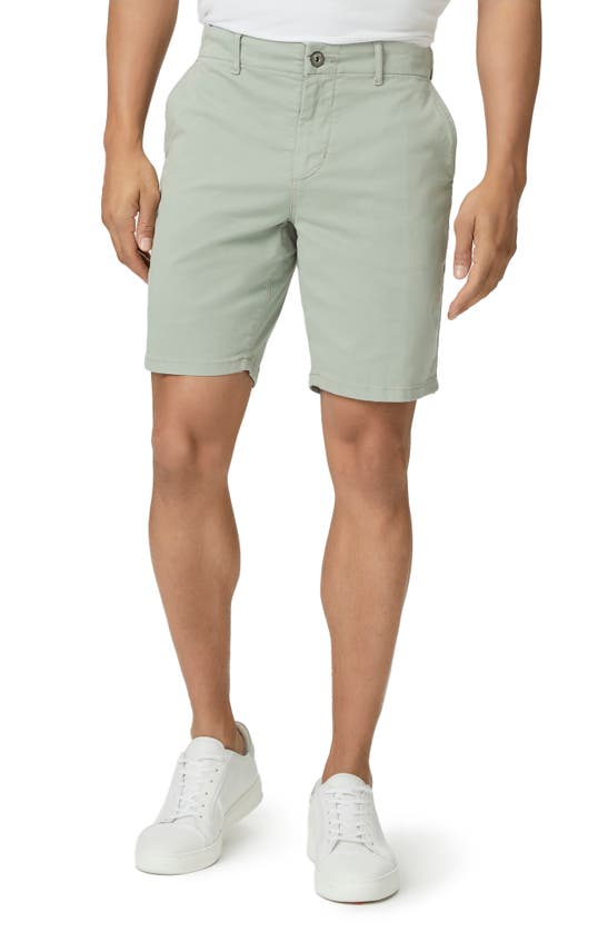Shop Paige Phillips Stretch Cotton Chino Shorts In Dried Thyme