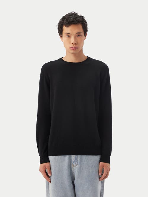 Shop Gobi Cashmere Crew Neck Sweater In Black