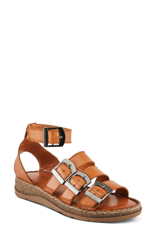 Spring Step Alexcia Ankle Strap Sandal In Camel