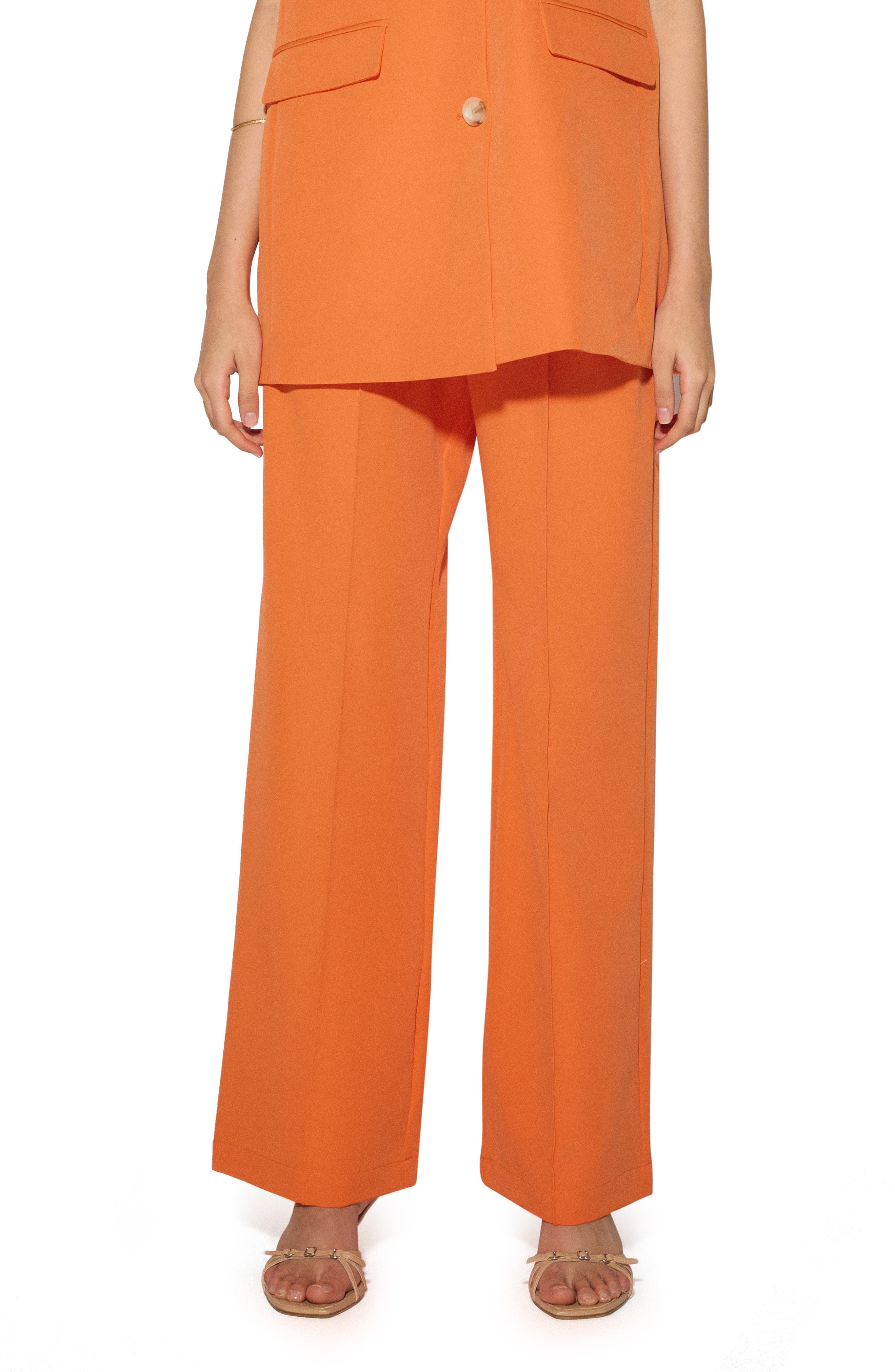 Lemaire tailored wide-leg trousers - Orange