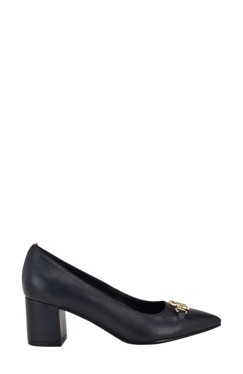 Tommy Hilfiger Women's Nanya Block Heel Classic Pumps In Marine