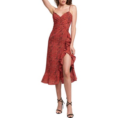 Bardot Lexie Midi Dress, Red