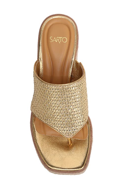 Sarto By Franco Sarto Ferrara Espadrille Platform Sandal In Gold