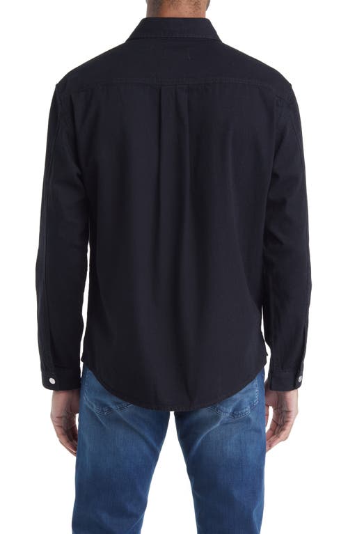 Frame Collared Denim Shirt In Noir